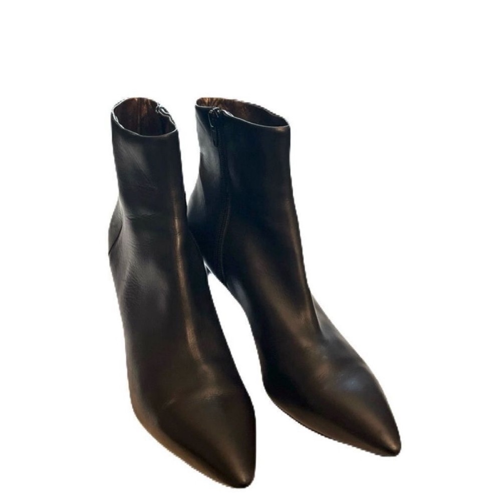 Agl Leather Pointed Toe Ankle Boots - Picture 2 of 9